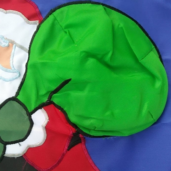 Santa Applique Mini Garden Flag - Picture 4 of 4